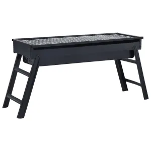 Portable Camping BBQ Grill Steel 23.6''x8.9''x13'' - vidaXL