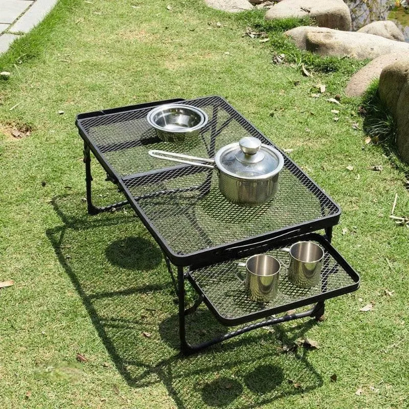 Portable Camping BBQ Table - Easy Carry Outdoor Cooking Station