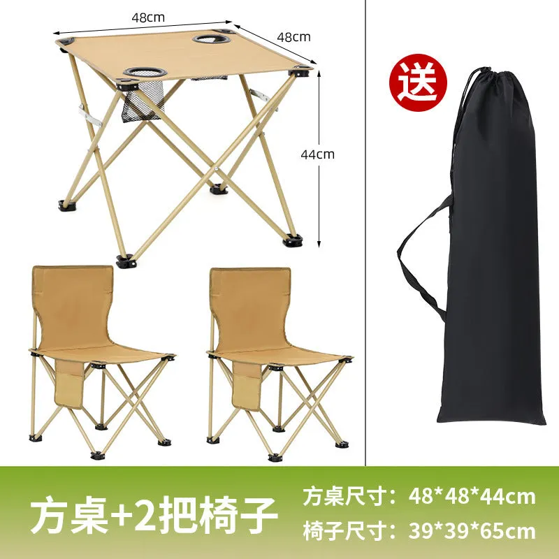 Portable Camping Folding Table Set with Tablecloth