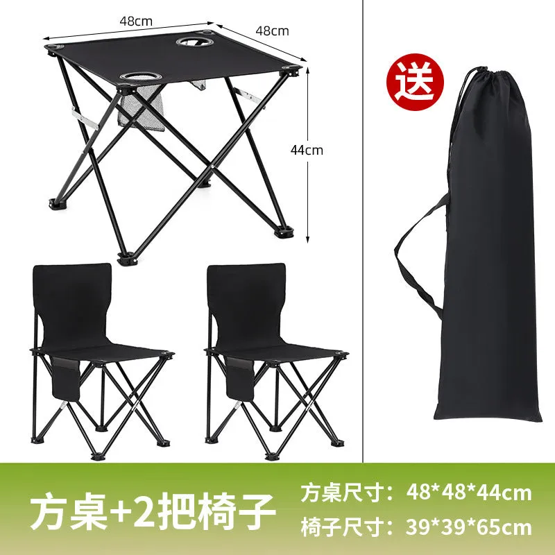 Portable Camping Folding Table Set with Tablecloth