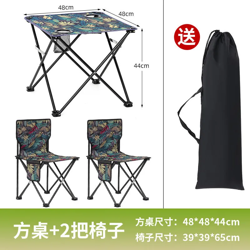 Portable Camping Folding Table Set with Tablecloth