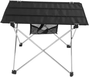 Portable Camping Table, Compact Portable Camping Side Table with Carrying Bag for Picnic Grill Trade (Small Silver Stand)