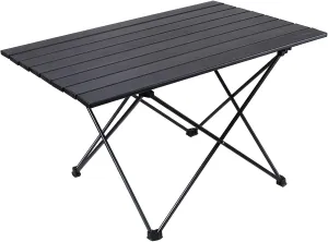 Portable Camping Table, Ultralight Folding Table with Aluminum Table Top and Carry Bag, Easy to Carry, Ideal for Outdoor, Camping, Picnic, Cooking, Beach, Hiking, Fishing 68 X 46 X 40cm