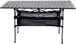 Portable Camping Table,Folding Aluminum Roll Up Camp Table with Carrying Bags for Outdoor Camping, Hiking, Picnic, Beach, Fishing, BBQ (95x55x65cm)