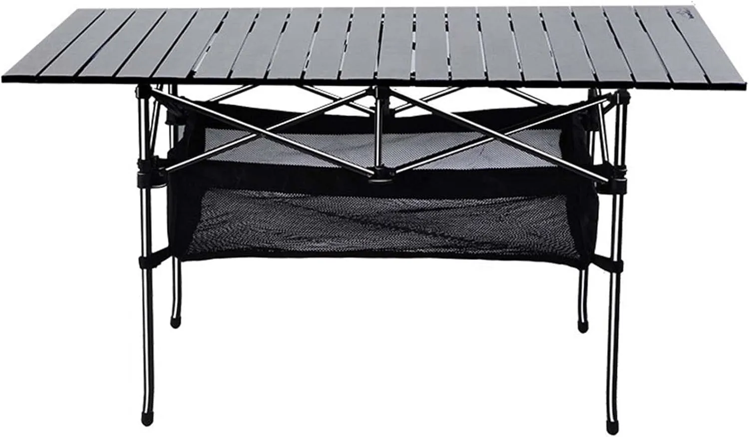 Portable Camping Table,Folding Aluminum Roll Up Camp Table with Carrying Bags for Outdoor Camping, Hiking, Picnic, Beach, Fishing, BBQ (95x55x65cm)