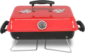 Portable Charcoal Grill for Camping, Picnics, Beach Trips, Backyard Barbecues (Black)