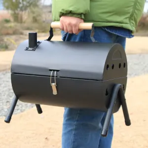Portable Charcoal Grill, Small Tabletop BBQ Grill for Outdoor Cooking, Heavy Duty Extra Thick Steel Construction, Easy Assembly Camping and Backyard Party Grill