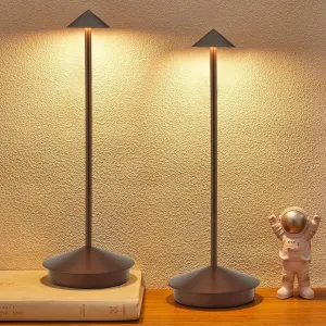Portable Cordless Table Lamp Modern Led Desk Lamp Rechargeable 2 Pack, 6000mAh Battery Table Light for Dinning Patio Bedroom Camping Coffee shop Restaurant, IP54 Waterproof, Dimmable 3 Light Color