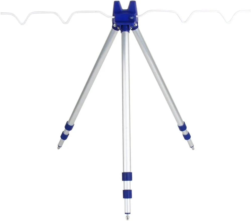 Portable Folding Fishing Rods, Aluminum Tripod, with 3 Sections Retractable Fishing Rod Bracket, for Outdoor Beach Travel Camping Fishing Stand Rest Tackle