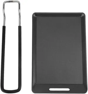 Portable Grill Pan with Handle Mini Square Fry Pan Multifunctional Camping Grill Pan for Outdoor Cooking Iron Material Non Stick Surface Quick Heating