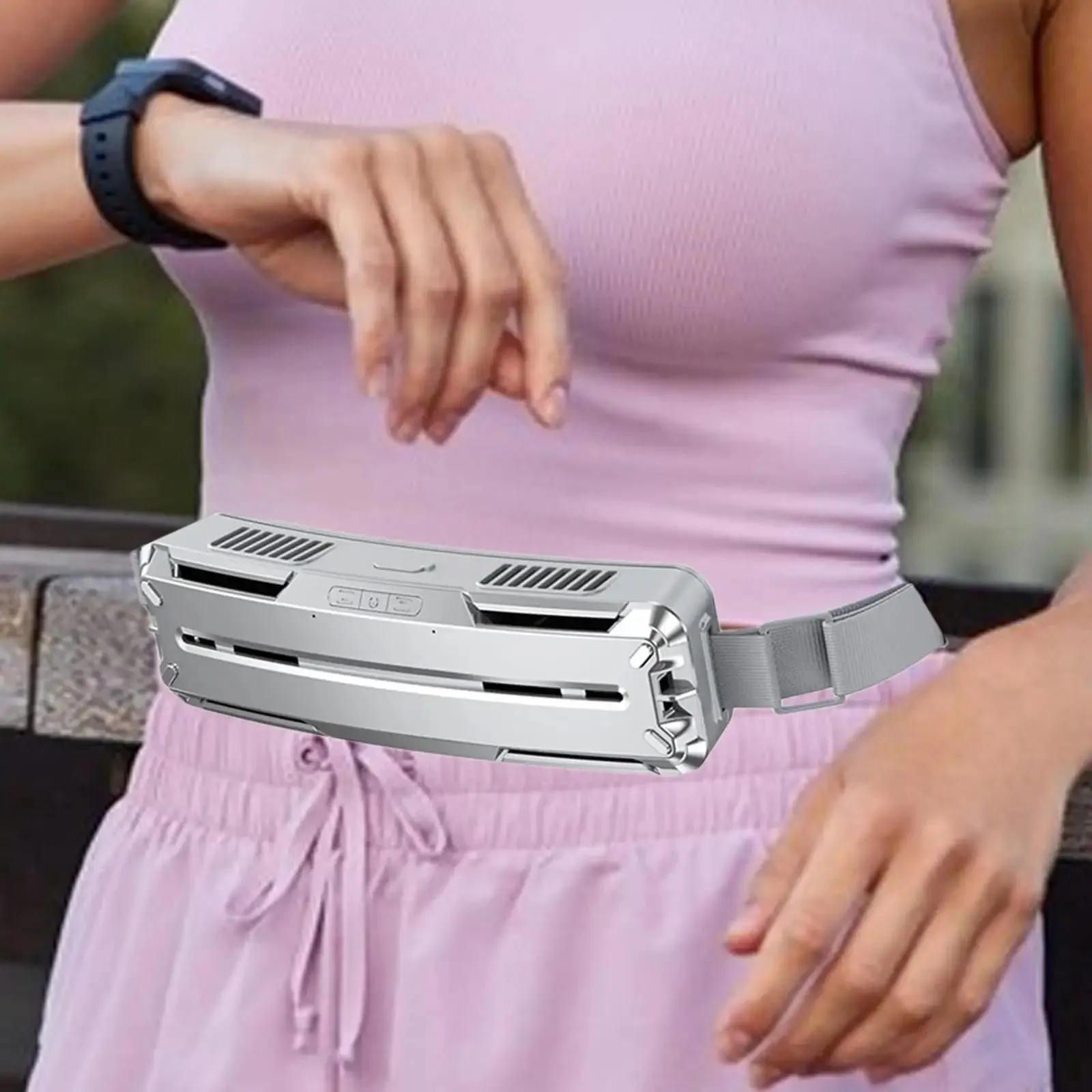 Portable Ice Waist Belt Fan - Air Conditioner Fan for Home, Camping, Climbing