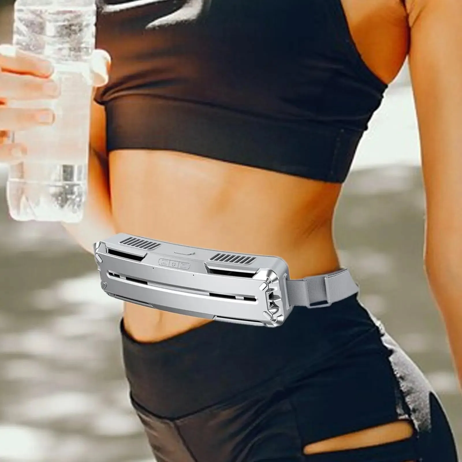 Portable Ice Waist Belt Fan - Air Conditioner Fan for Home, Camping, Climbing
