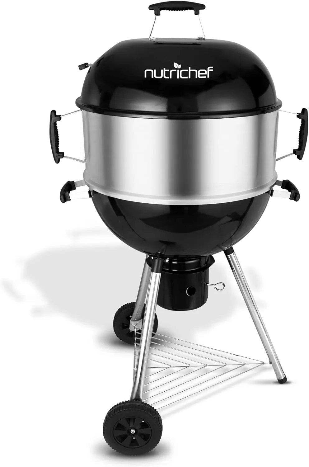 Portable Outdoor Charcoal BBQ Grill, Barbecue Grills, Perfect for Picnic, Backyard, Patio, Camping, Offset Smoker with Cover