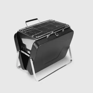 Portable Outdoor Charcoal BBQ Grill, Foldable Mini Barbecue Rack for 3-5 People, Easy to Carry, Rust-Proof Stainless Steel, Ideal for Camping, Backyard Picnics