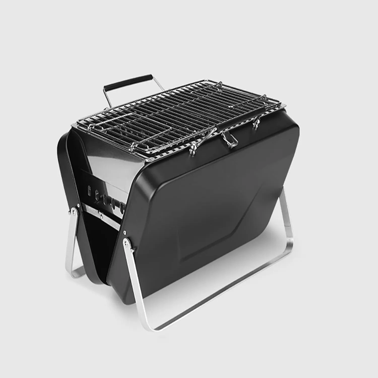 Portable Outdoor Charcoal BBQ Grill, Foldable Mini Barbecue Rack for 3-5 People, Easy to Carry, Rust-Proof Stainless Steel, Ideal for Camping, Backyard Picnics
