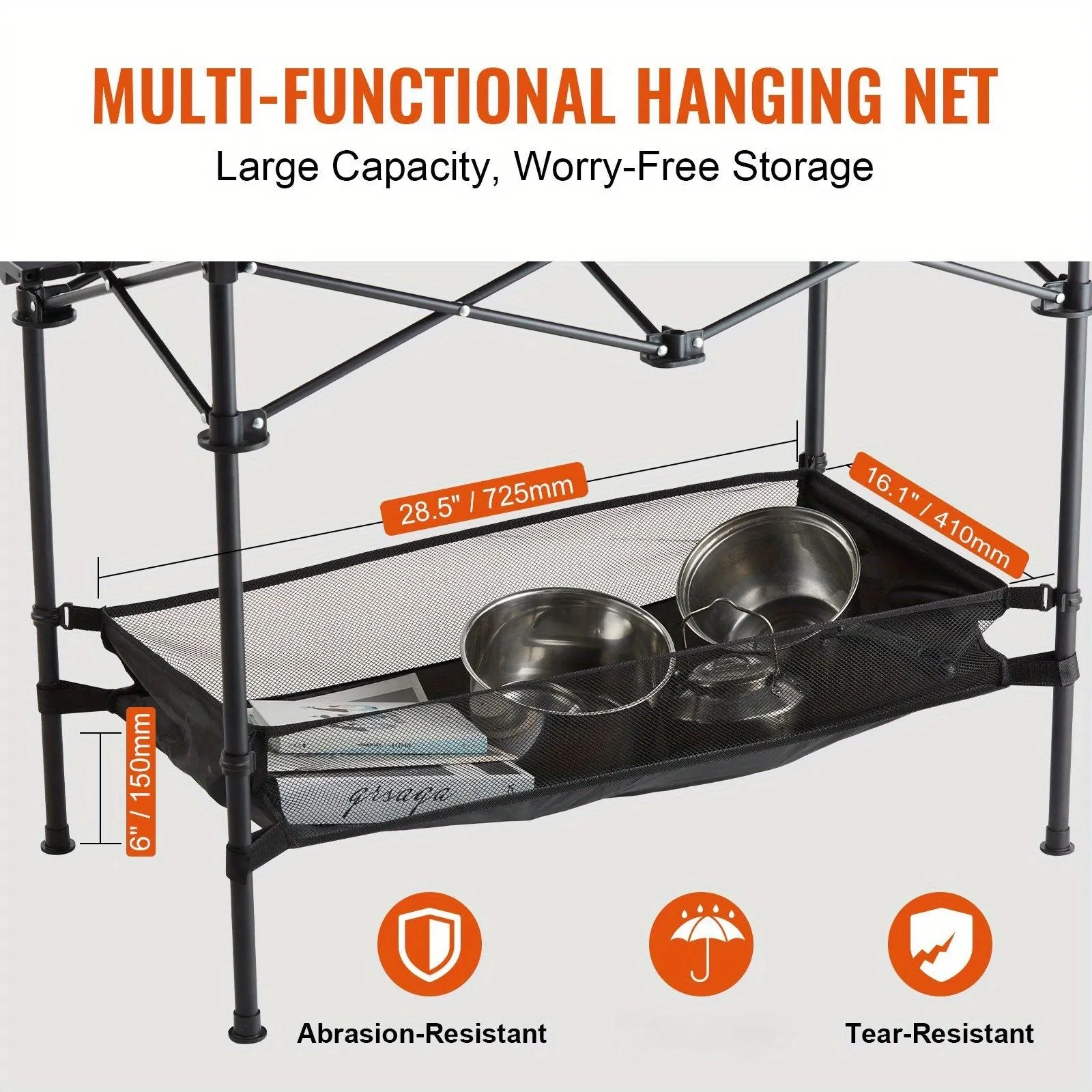 Portable Outdoor Folding Picnic Table, Lightweight Aluminum Roll-Up Camping Table with Carry Bag for Camping, Beach, Backyard, BBQ, Party, Patio, and Picnic