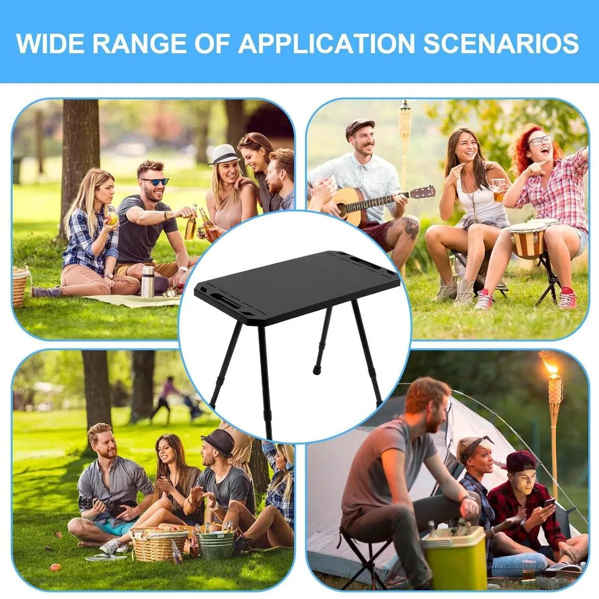Portable Outdoor Table Multifunctional Foldable Camping Table Travel Picnic