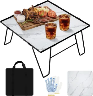 Portable Small Camping Table, 16" x 16" x 8" Lightweight Folding Table, Outdoor Picnic Table with Carry Bag for Hiking, Camping, Picnicking, BBQ, Outdoor Cooking (1PC)