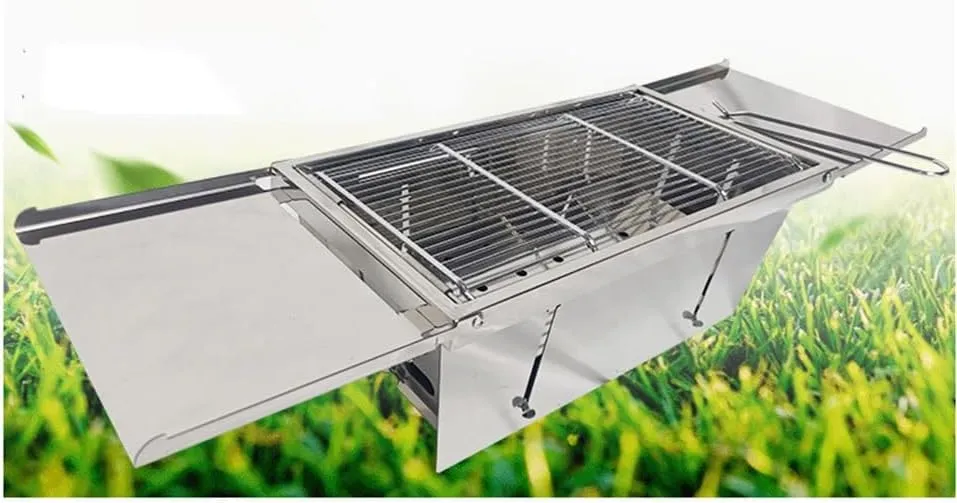 Portable Stainless Steel Barbecue Stove Outdoor Folding Barbecue Rack Outdoor Charcoal Barbecue Rack