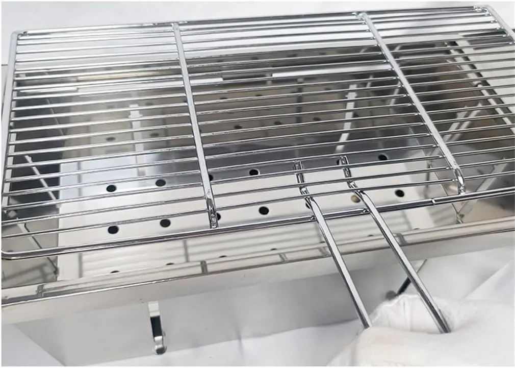 Portable Stainless Steel Barbecue Stove Outdoor Folding Barbecue Rack Outdoor Charcoal Barbecue Rack