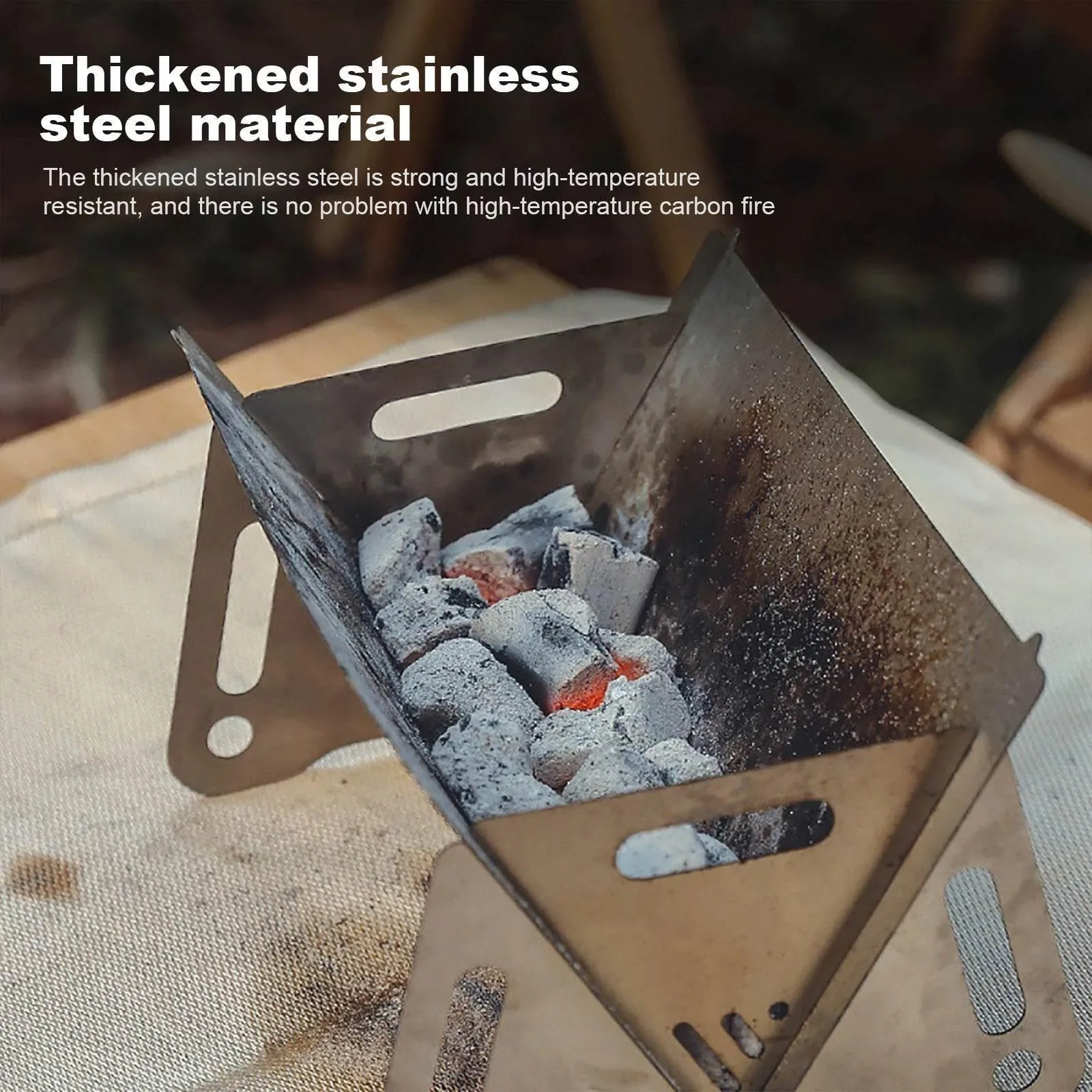 Portable Stainless Steel Mini Folding Grill - Compact Camping BBQ