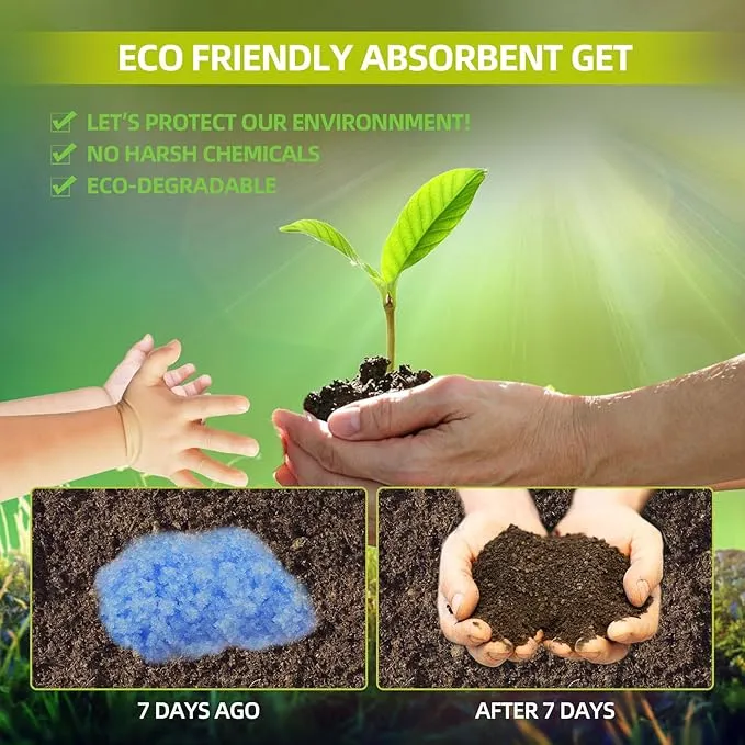 Portable Toilet Absorbent Gel Powder, 25 Pack Poo Gel for Camping Eco Absorbent Gel, Poo Urine Powder for Camping Outdoor Hiking Fast-Acting Gel