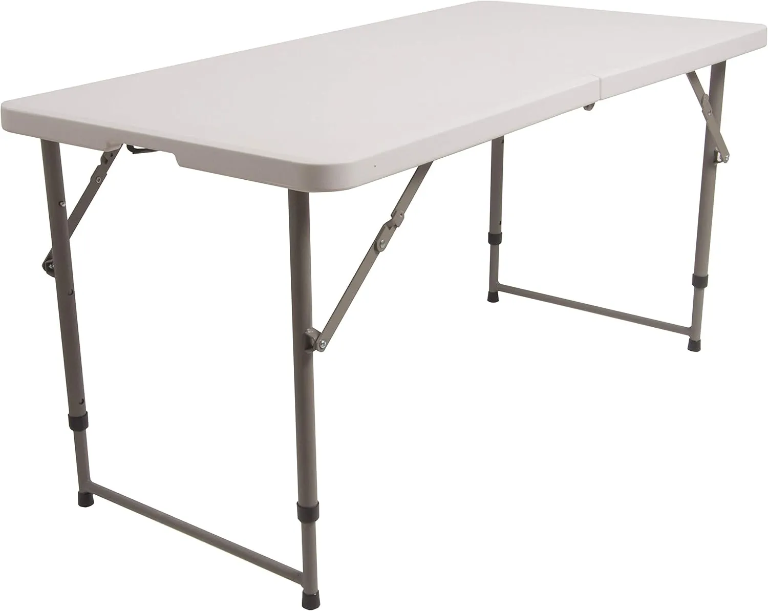 Portable Utility Camping Crafting Folding Table, 4 Feet, White