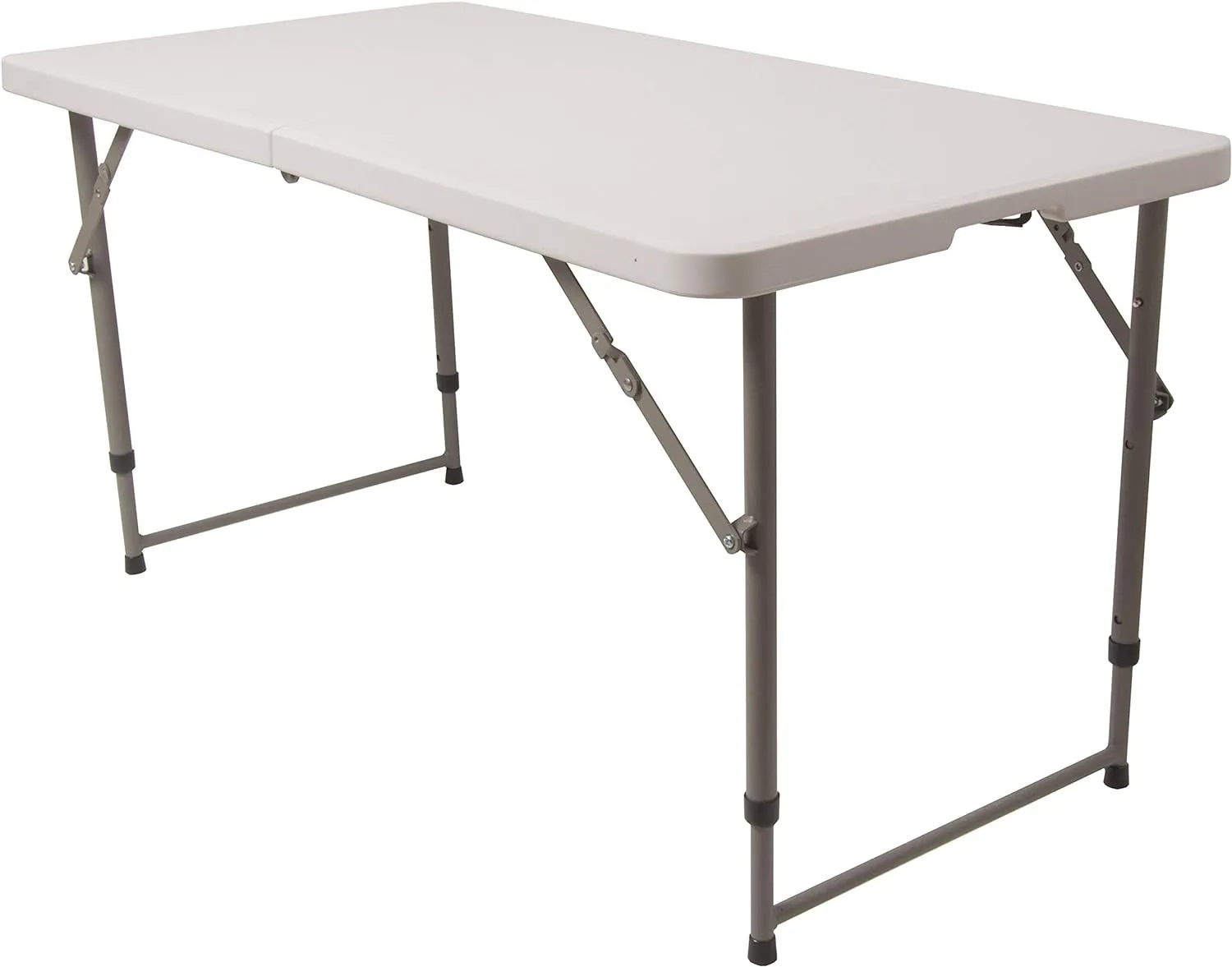 Portable Utility Camping Crafting Folding Table, 4 Feet, White