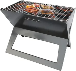 Portable X-Type Grill Charcoal Grill Camping Family Dinner Stainless Steel Folding Grill Suitable for Outdoor Picnics, Family Gatherings, Camping, Travel, Backpacking, 3-5 People