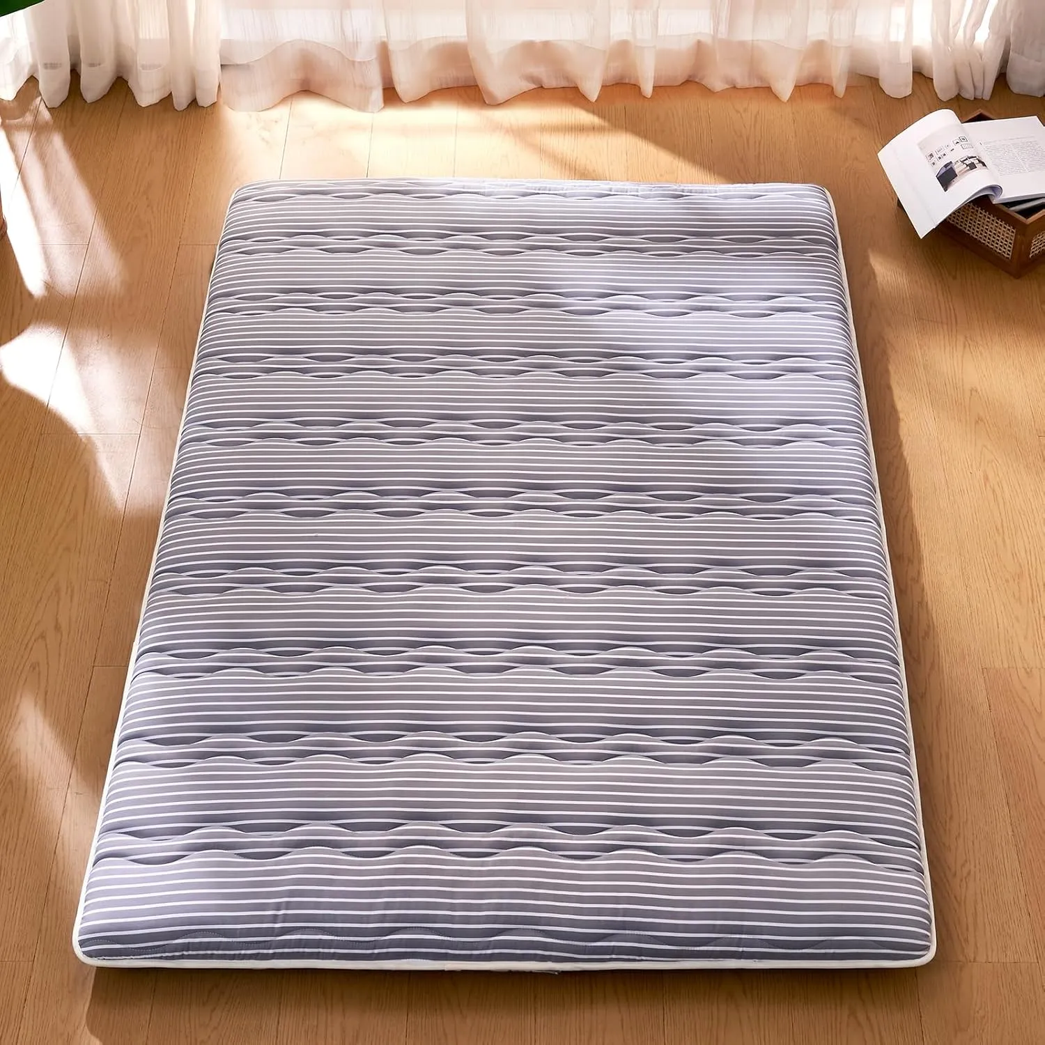 Premium Foam Japanese Floor Mattress Futon Mattress,100% High Density Comfortable Foam, Thicken Tatami Mat Sleeping Pad, Ideal for Comfort and Support, Queen (80" X 60")