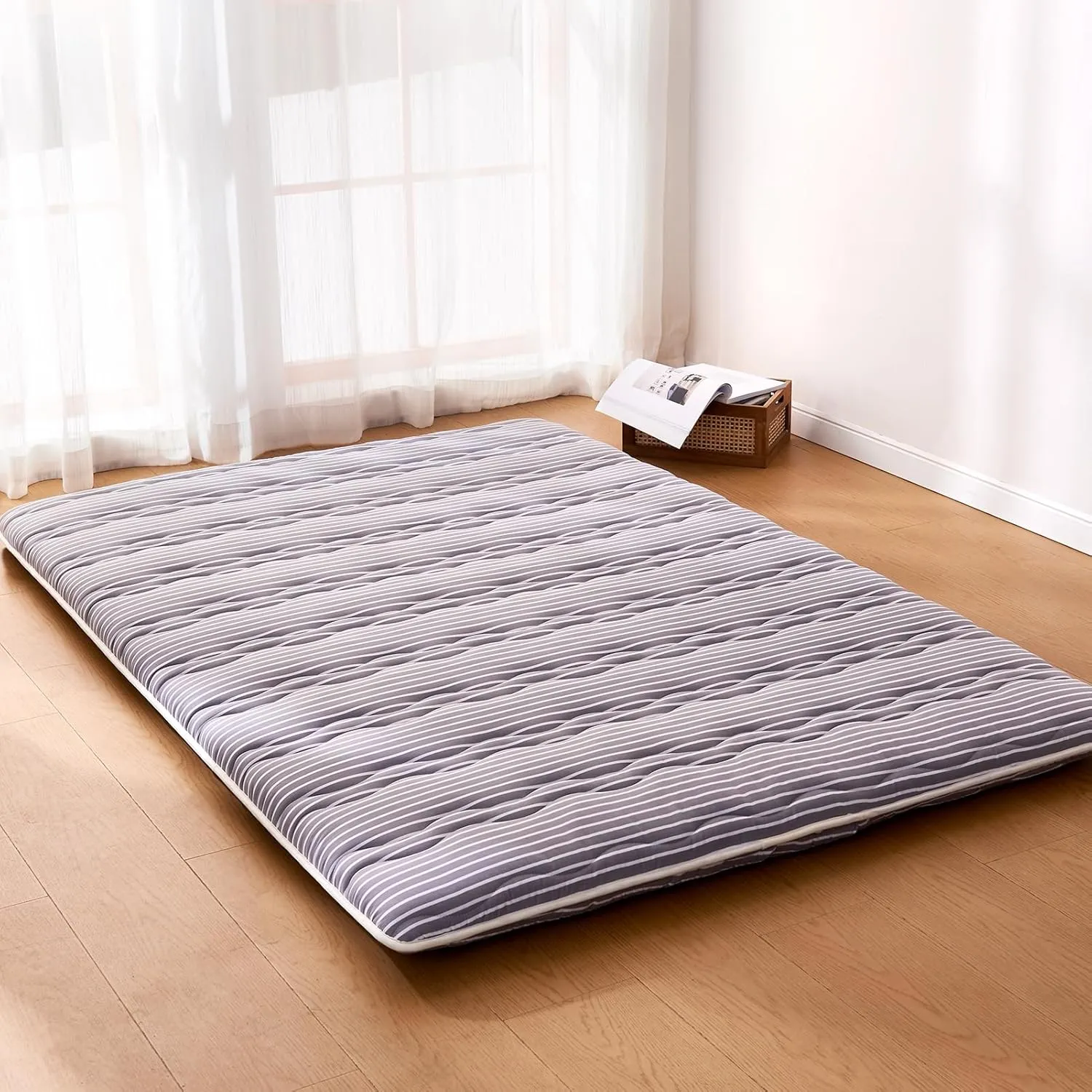 Premium Foam Japanese Floor Mattress Futon Mattress,100% High Density Comfortable Foam, Thicken Tatami Mat Sleeping Pad, Ideal for Comfort and Support, Queen (80" X 60")