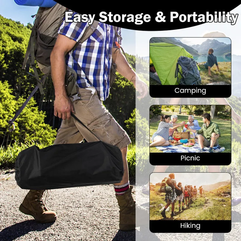 Professional title: "Portable Aluminum Camping Table for 4-6 People with Carry Bag in Black Color"