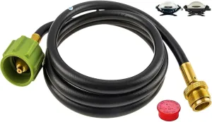 Propane Hose for Weber Adapter Hose 6501, for Weber Q Grill Parts Weber Q SER, Gas Go-Anywhere Grills, for Weber Traveler Portable Gas Grill, Summit Charcoal, Kamado S6 & Select Performer Models, 6FT
