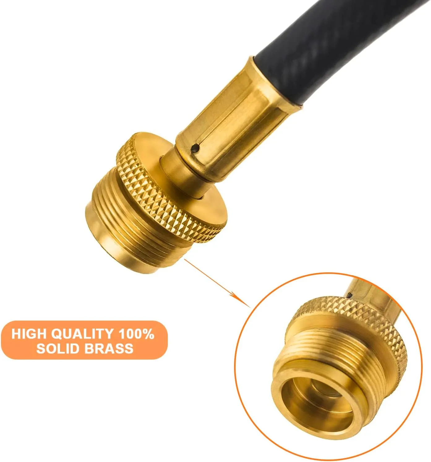 Propane Hose for Weber Adapter Hose 6501, for Weber Q Grill Parts Weber Q SER, Gas Go-Anywhere Grills, for Weber Traveler Portable Gas Grill, Summit Charcoal, Kamado S6 & Select Performer Models, 6FT