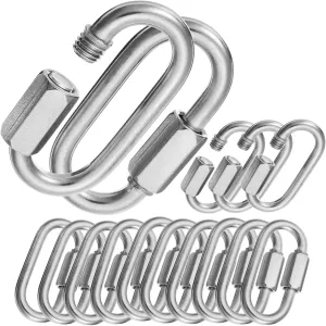 Quick Link Heavy Duty Carabiner Clips, Locking Chain Quick Links for Porch Swing, 1200lbs Capacity Large Connector for Safety Chains, Hammock, Gym, Shade Sails