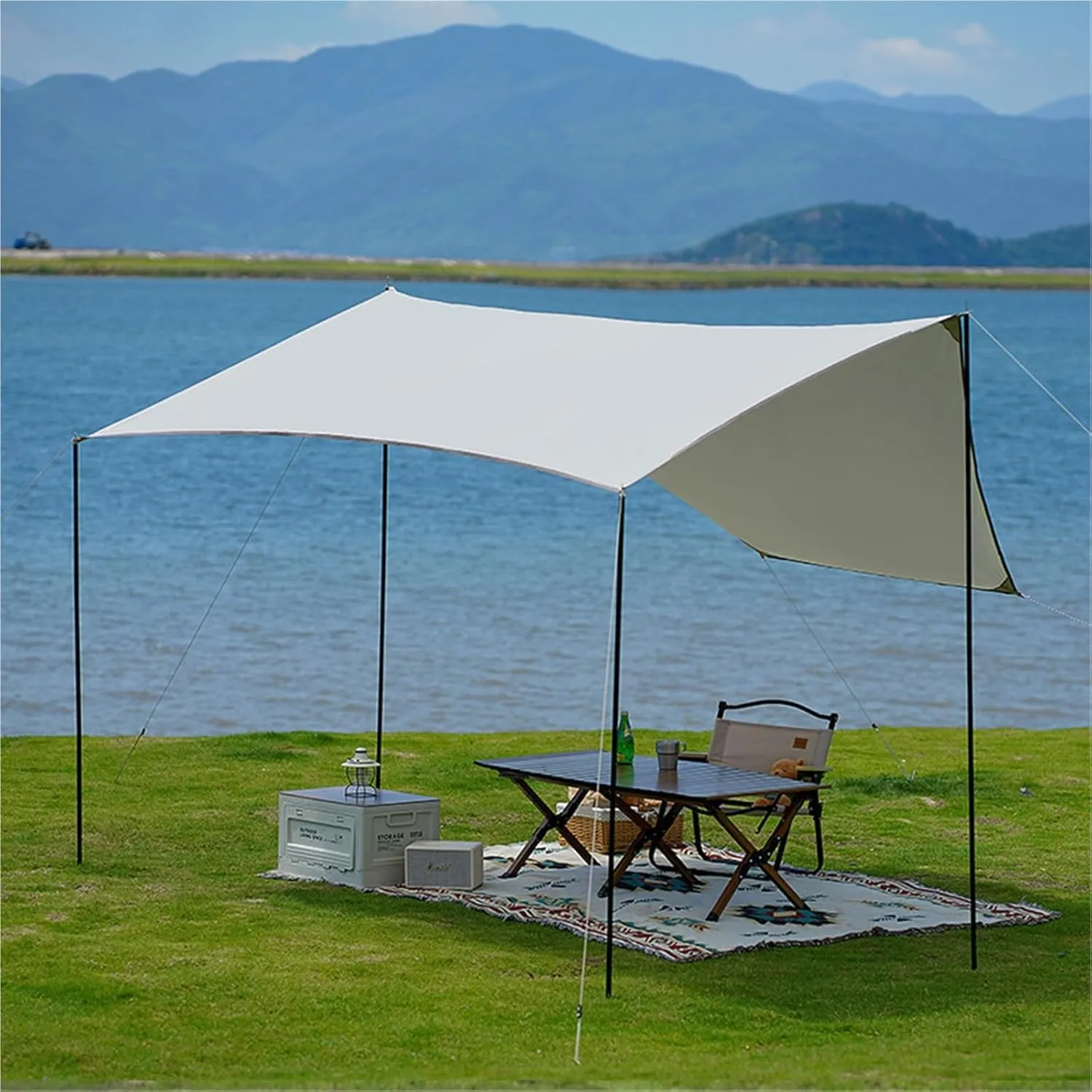 Rainproof Outdoor Camping Quick-Opening Canopy 2 in 1 Camping Folding Portable Tent
