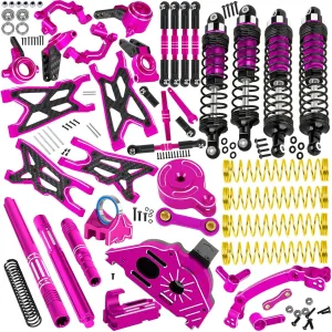 RC Upgrades Part for 1/10 Big Rock 3S BLX,1/8 Typhon 3S BLX,A-Arm,Shocks,Caster Blocks,Steering Blocks,Stub Axle Carriers,Links,Gearbox,Drive Shaft Axles,Support,Steering,Spline,Pink