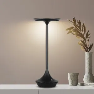 Rechargeable Cordless Table Lamps, Portable 4000mAh Battery Table Lights, 3 Color Stepless Dimming LED Wireless Desk Light with Memory Function for Outdoor/Dinner/Bar/Restaurant/Camping