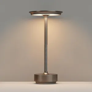 Rechargeable Cordless Table Lamps,Portable 5000mAh LED Table Light, 3 Color Stepless Dimming Battery Powered Metal Table Lamp for Outdoor/Patio/Restaurant/Camping.(Cafe)
