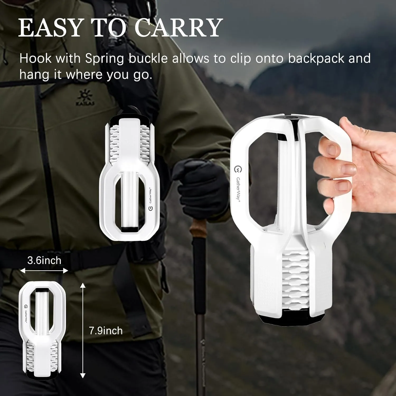 Rechargeable LED Camping Lantern – Free-Grip Design, 4 Light Modes, Water-Resistant & 3000K Warm White Tent Lights, Lightweight Outdoor Portable Camping Light,Dimmable Home Emergency Light
