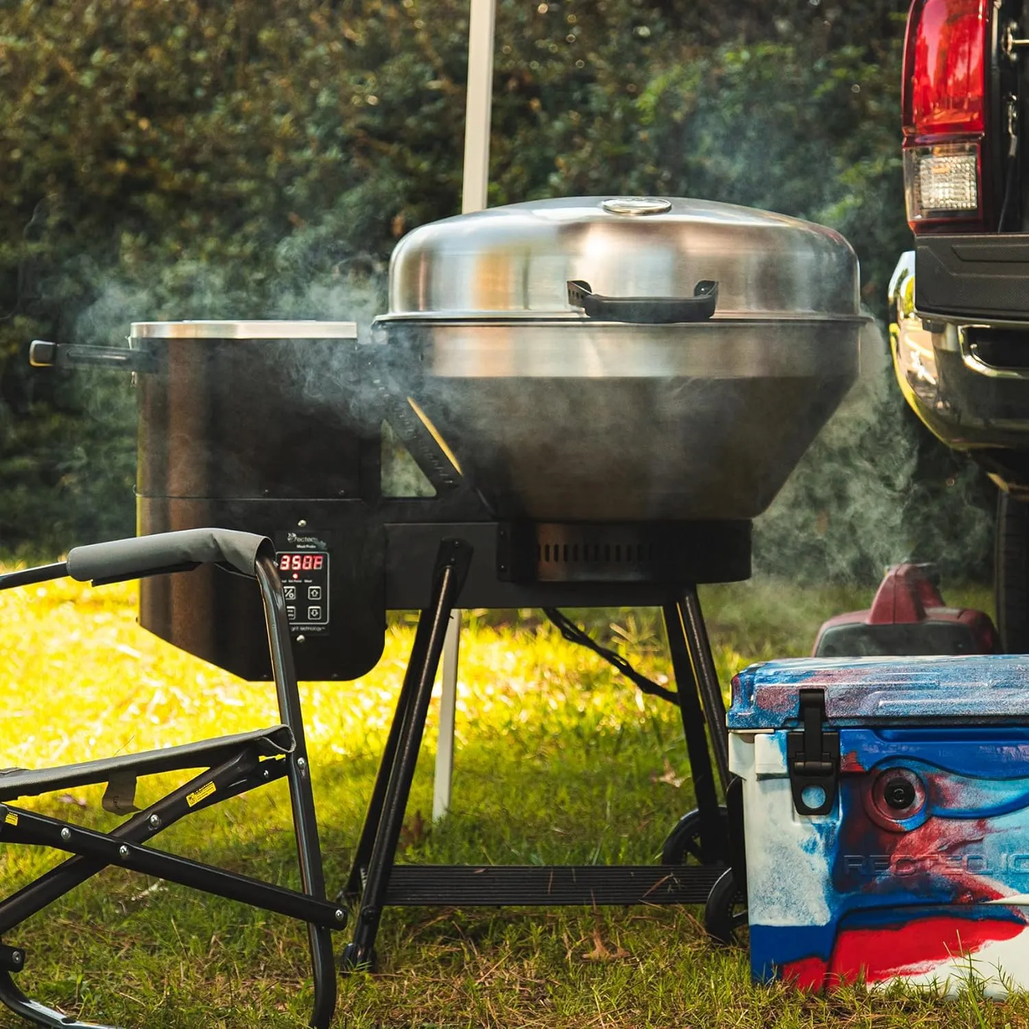 recteq Pellet Grill RT-B380 Bullseye, BBQ, Outdoor, and Electric Pellet Smoker Grill, Electric Smokers, Uses 100% Wood Pellets for Ribs, Brisket, Chicken, Sear, Smoke