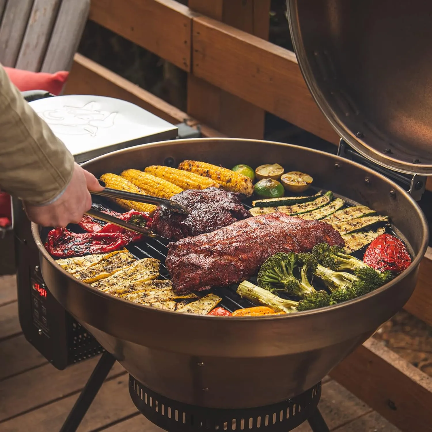 recteq Pellet Grill RT-B380 Bullseye, BBQ, Outdoor, and Electric Pellet Smoker Grill, Electric Smokers, Uses 100% Wood Pellets for Ribs, Brisket, Chicken, Sear, Smoke