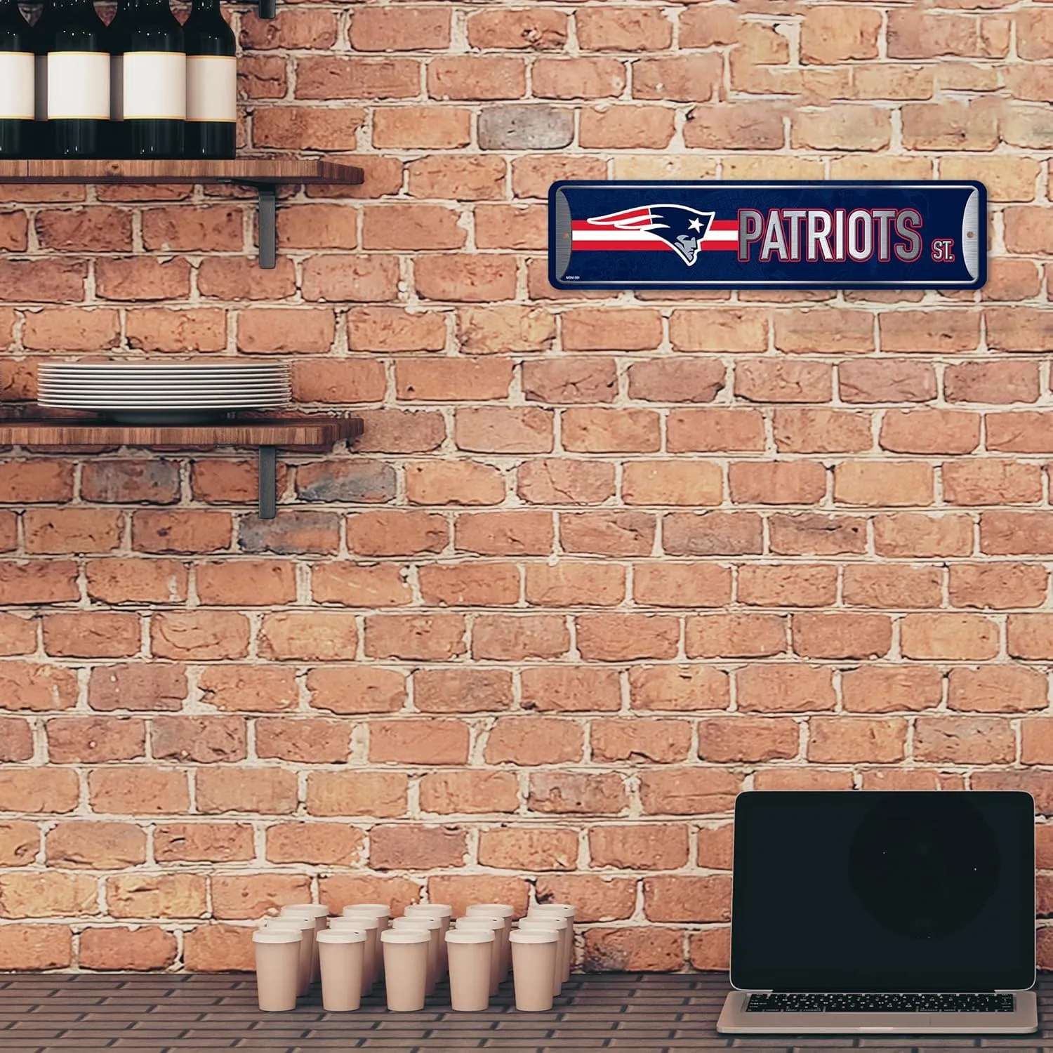 Rico Industries NFL Metal Street Sign Metal Street Sign 4" x 15" Home Décor - Bedroom - Office - Man Cave