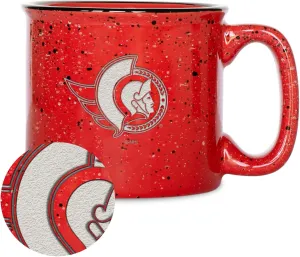 Rico Industries NHL Hockey Speckle 12oz Laser Engraved Campfire Mug