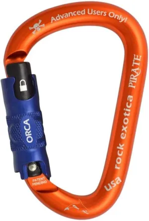 Rock Exotica Pirate Carabiner - Heavy Duty Locking Carabiner Clip for Rock Climbing Gear and Industrial Use - Made in The USA