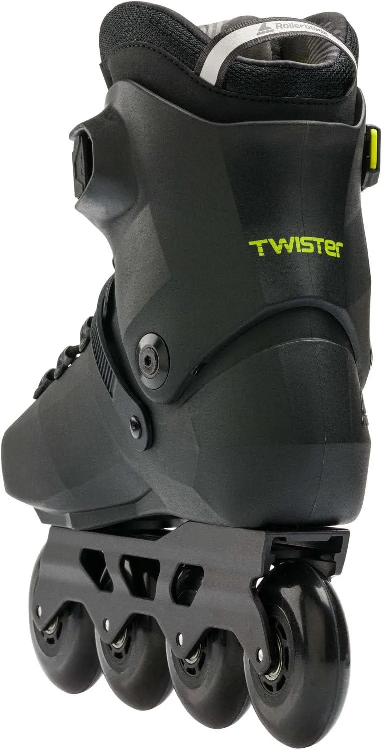 Rollerblade Twister XT Men's Adult Fitness Inline Skate, Black/Lime, Urban Performance Inline Skates