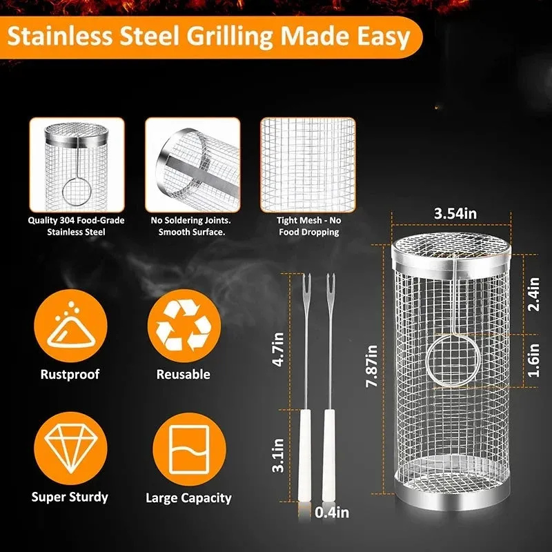 Rolling Grilling Basket