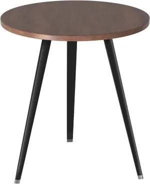 Round Modern Wooden Dining Table Cocktail Table with Aluminum Legs for Kitchen Living Room Leisure Coffee Table, Light, Self-Assembly,27.6"*29.5" (W*H)