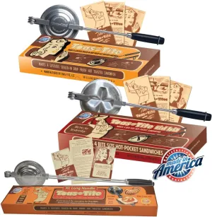 Sandwich Grill, Handheld Sandwich Maker, Hand Toaster, Panini & Sandwich Press for Hot Sandwiches, Pies - Best for RV Camper, Stovetop, Grill, Tool for Portable Cooking 3-Pack