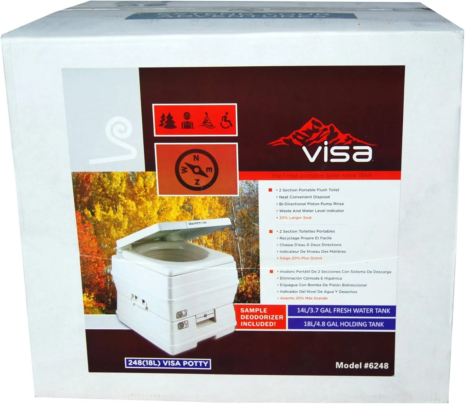 Sanitation Equipment Visa 248 Deluxe Portable Toilet